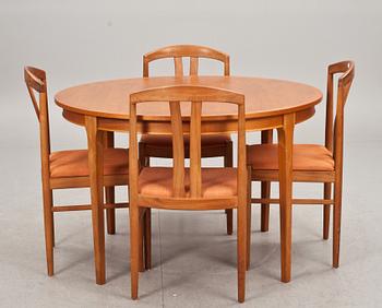 MATBORD och STOLAR, 4 st, 1960/70-tal.