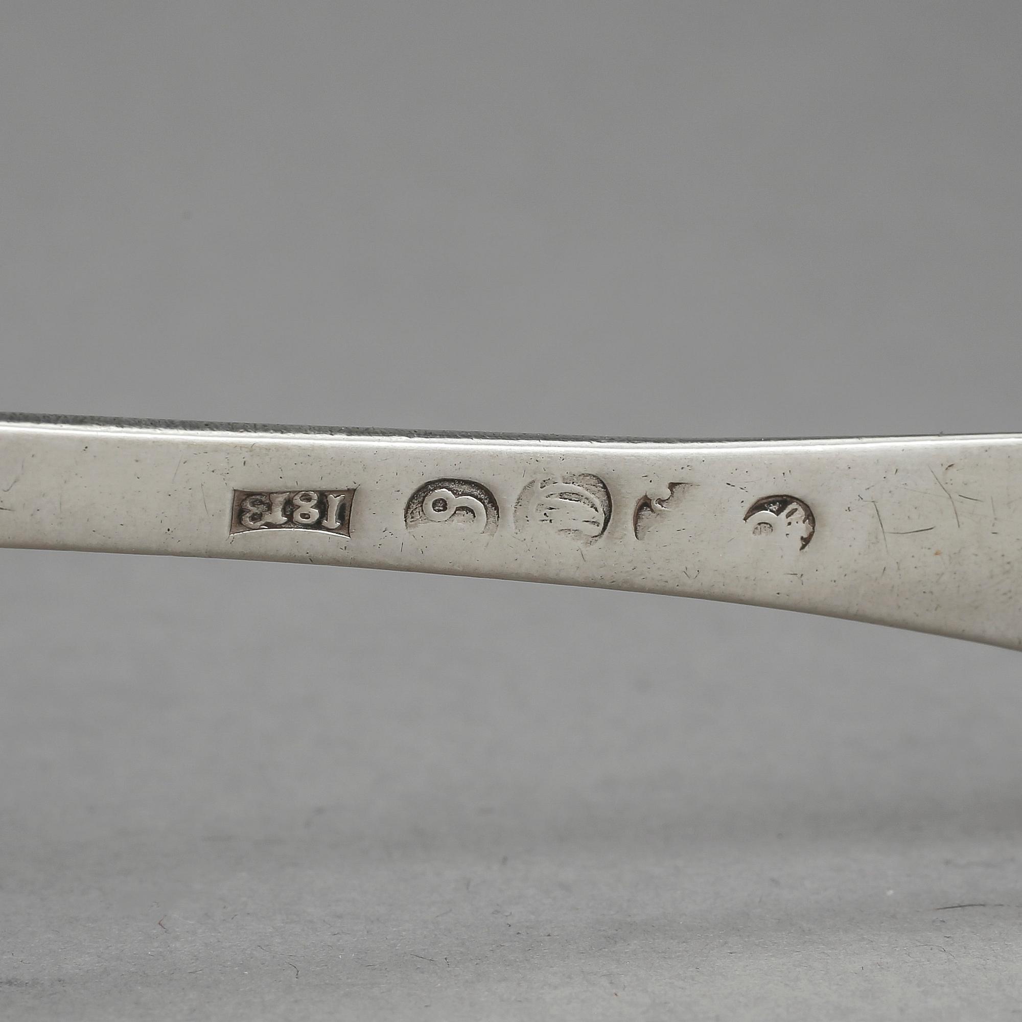 RAGUSKED, silver, CA Mordt, Christiania (Oslo), 1813. Tot vikt ca 79 gram.