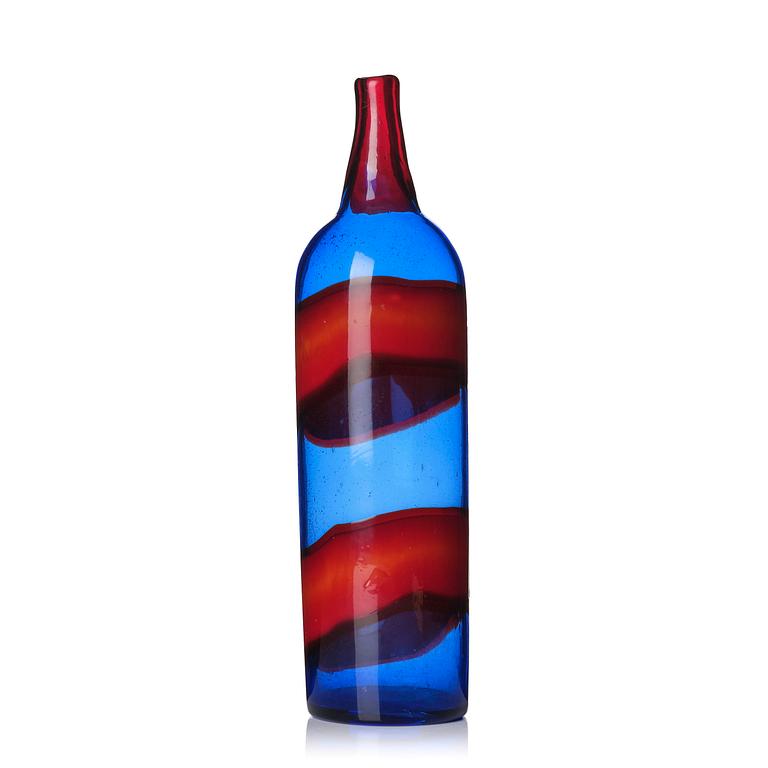 Fulvio Bianconi, a "Fasce Orizzontale" glass vase, model no. 4315, Venini, Murano, Italy, 1950s.
