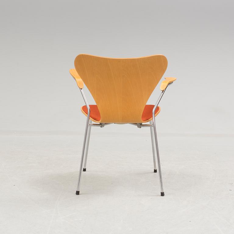 ARNE JACOBSEN, karmstol, "Sjuan", Fritz Hansen, Danmark, 1980.