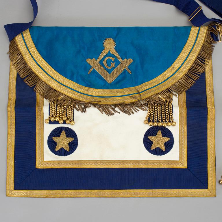 FRIMURARSYMBOLER, 2 delar, Skottland, sekelskiftet 1900.