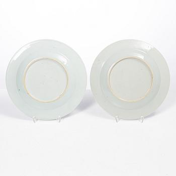 Four porcelain plates, Kina, Qianlong (1736-95).