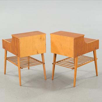 A pair of bedside tables from Ferdinand Lundquist, Gothenburg, ca mid 20th century.