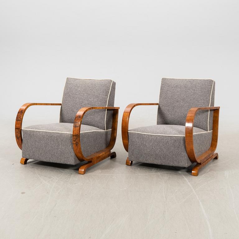 Chairs, a pair of Art Deco from the first half of the 20th century.