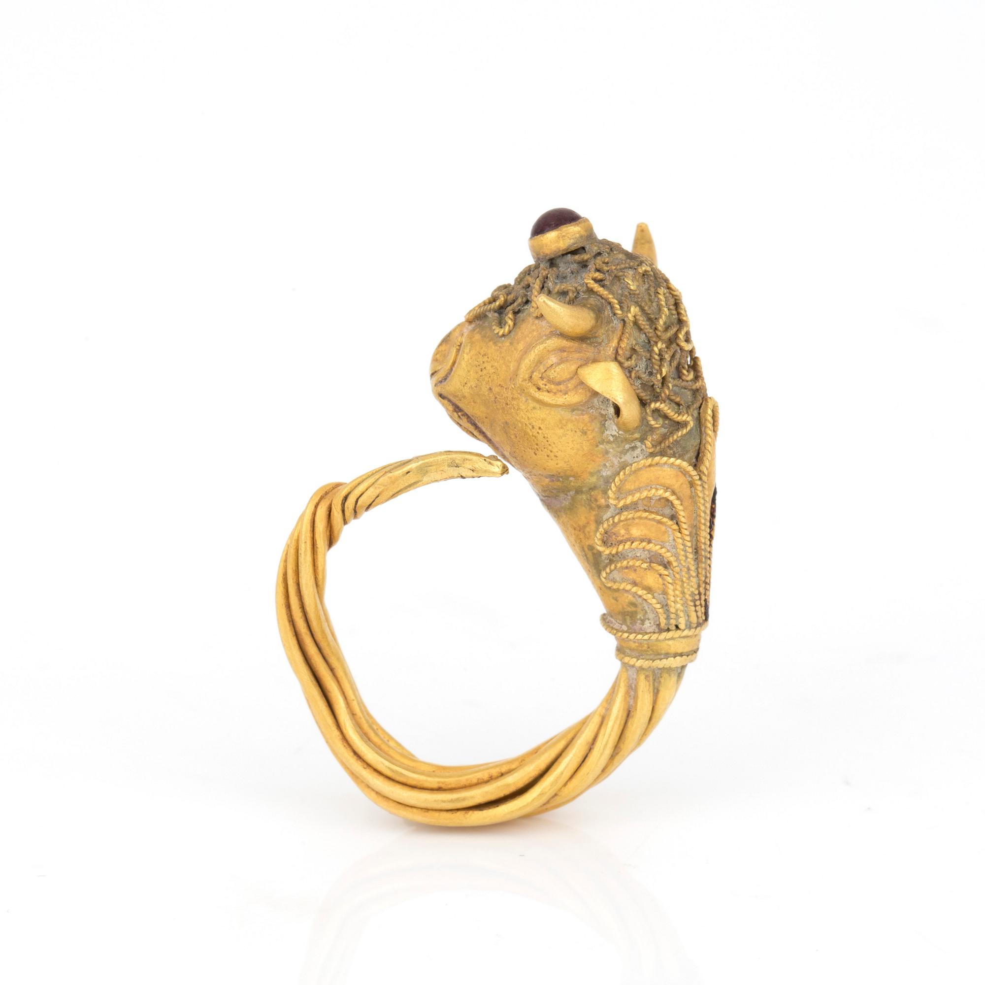 ÖRHÄNGE/RING, 18k guld, 12 gr, enligt intyg  från Medelhavsmuseet, troligen Grekland 300-200 -talet f.Kr.