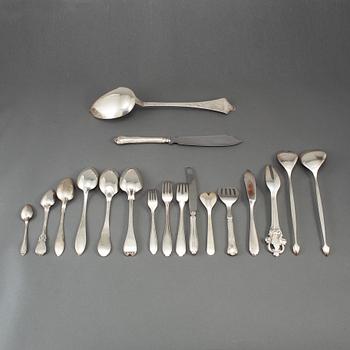 41 psc silver cutlery, some Wiwen Nilsson, Lund 1948-52.