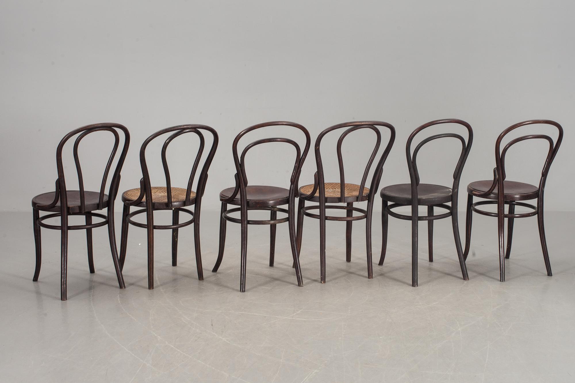 STOLAR, 6 st snarlika, bl.a Thonet, Mundus.