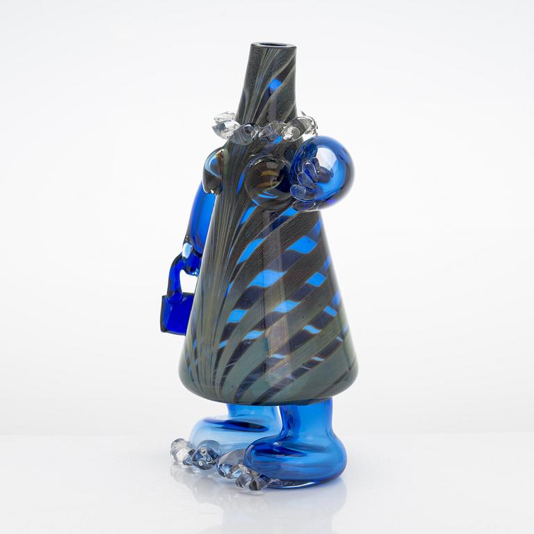 Björn Weckström, glasskulptur/ vas, signerad Björn Weckström Nuutajärvi Notsjö. 1970-tal.