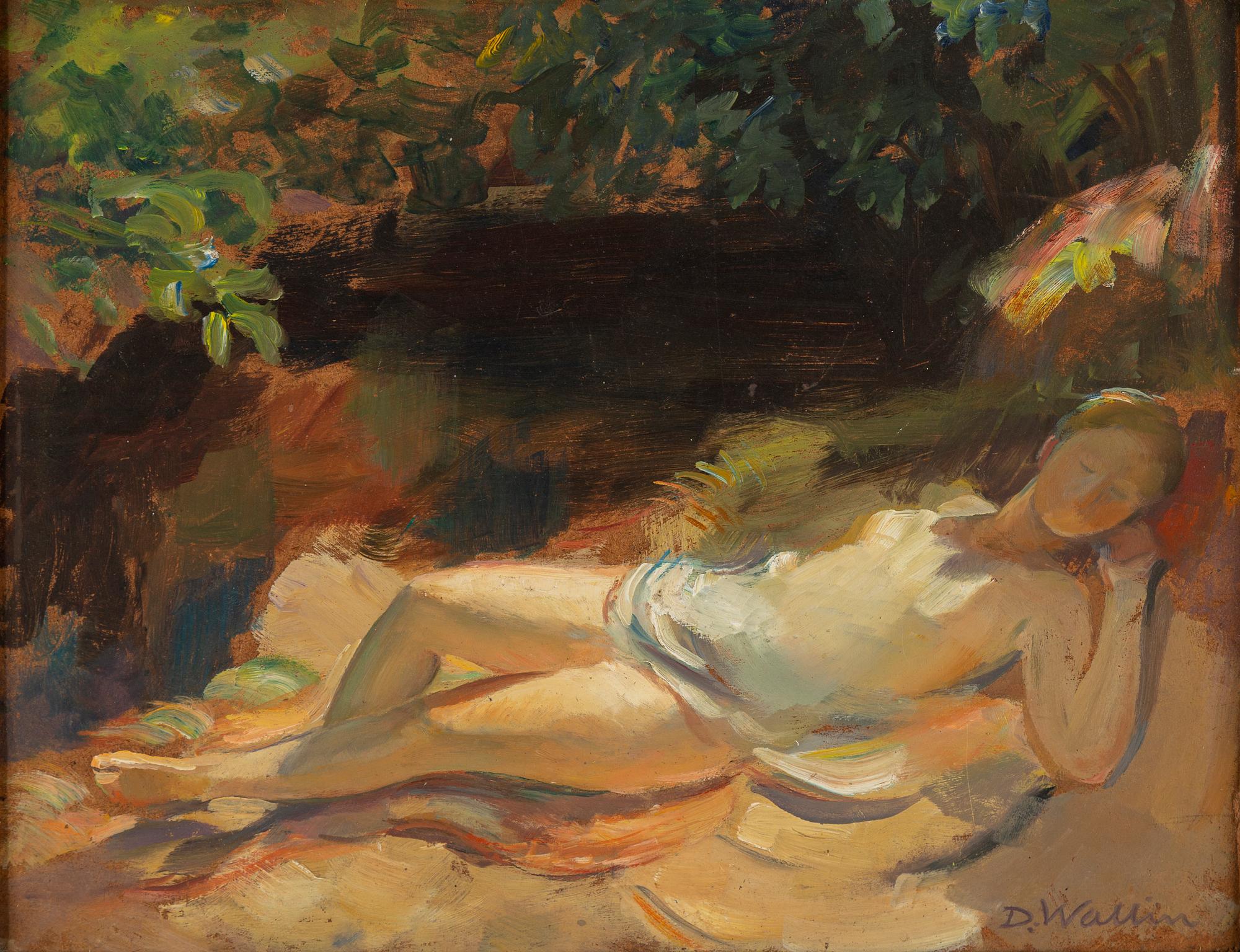 DAVID WALLIN, oil on board, signed.