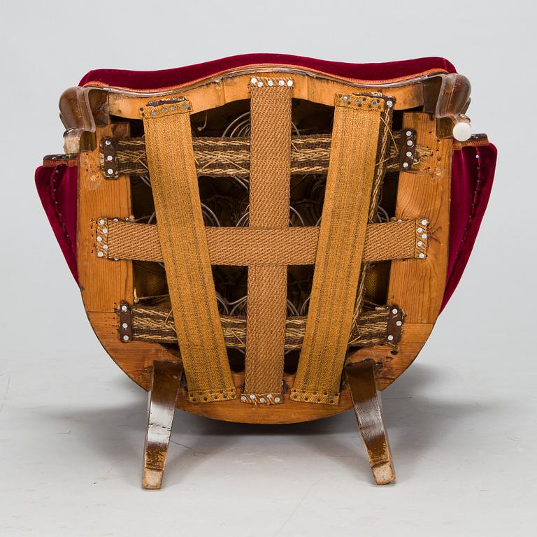 Nojatuoli, uusrokoko, 1800-luvun loppu.