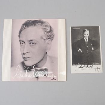 Autographs, movie memorabilia, photos , including Hasse Ekman the older, Karl Gerhard, Tom Cruise, Liza Minelli.