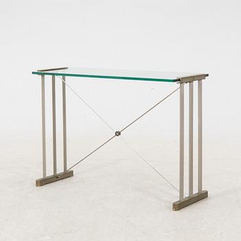 Peter Ghyczy, A 1980s glass and metal sideboard.