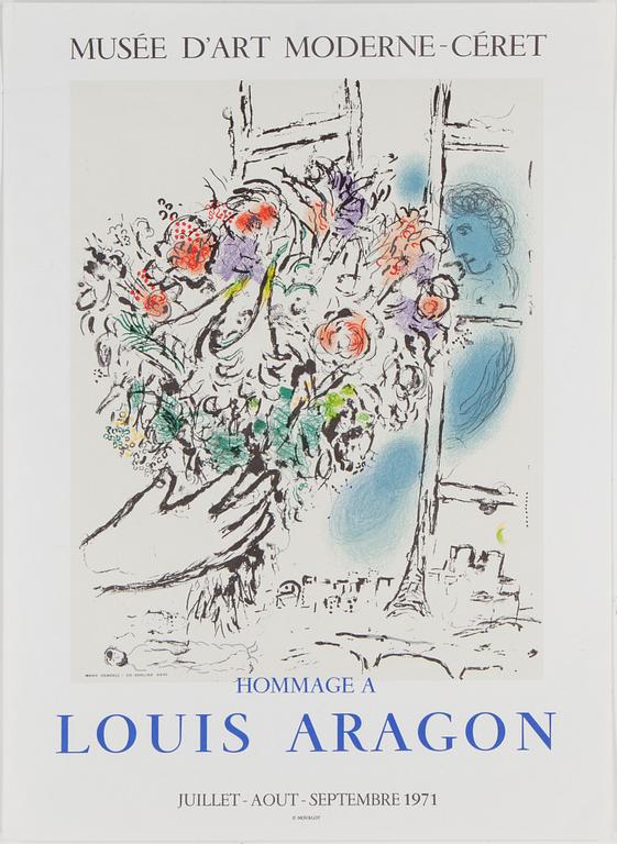 UTSTÄLLNINGSAFFISCHER, 4 stycken, Marc Chagall.