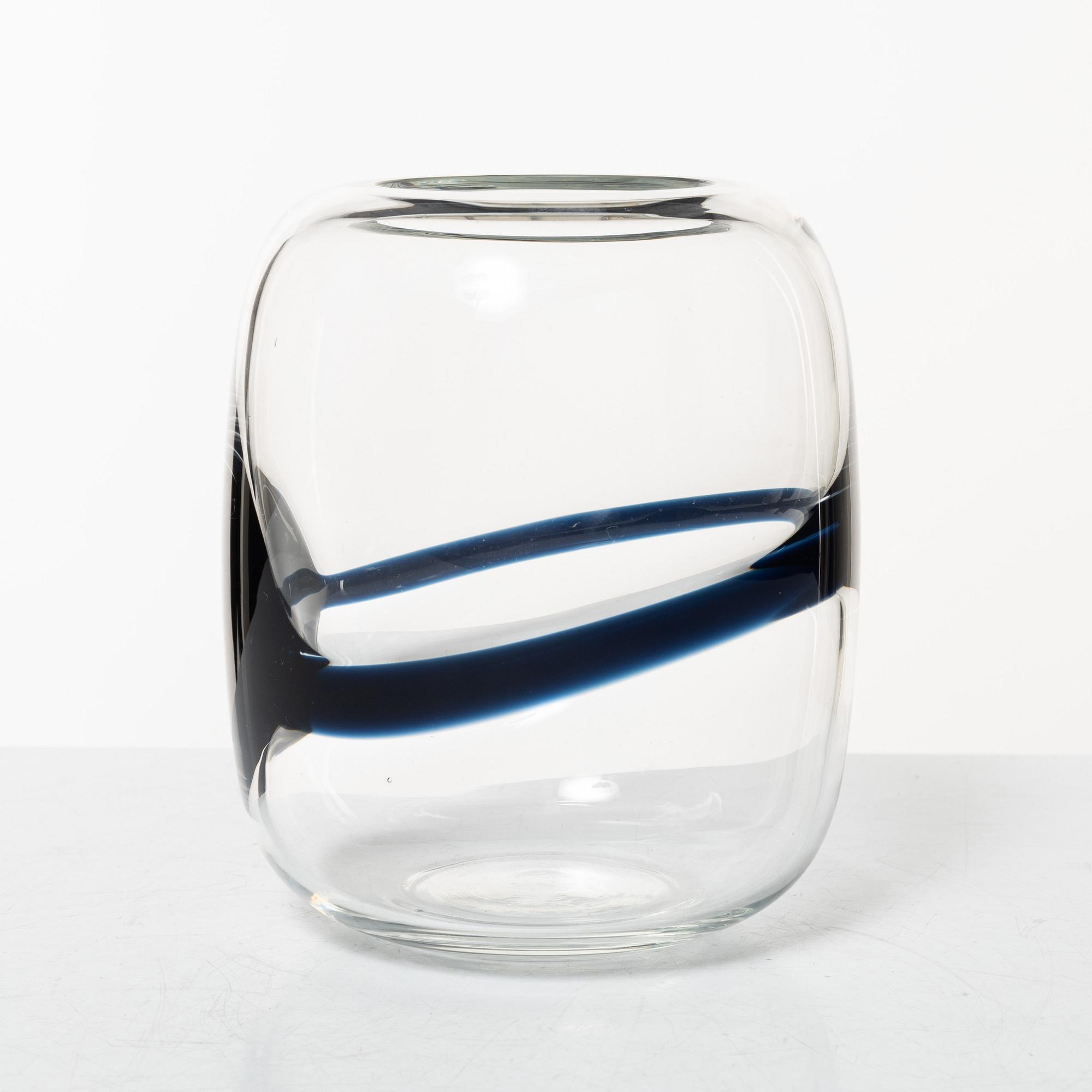 Timo Sarpaneva, vas, glas, "Blues", Finland, signerad.