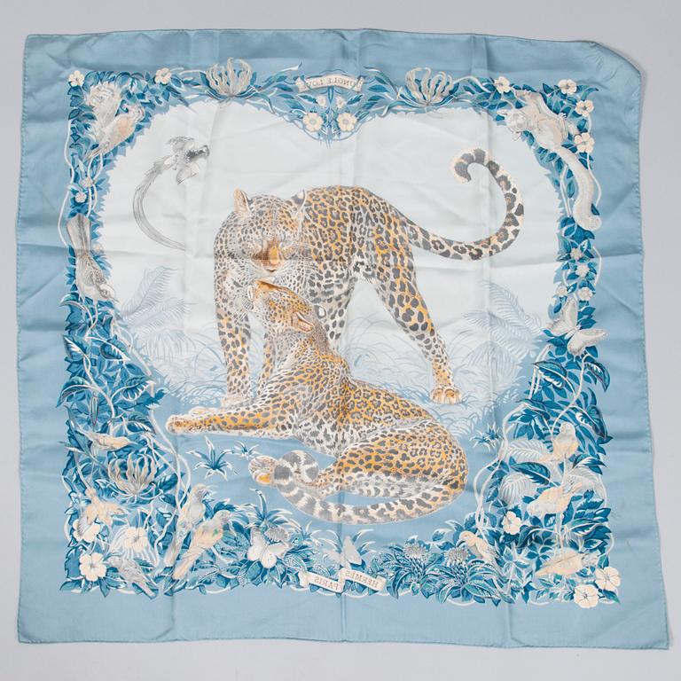 HERMÈS Two Silk Scarves.