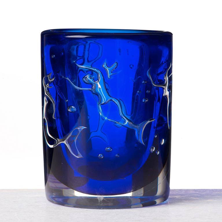 Olle Alberius, an Ariel glass vase, Orrefors.