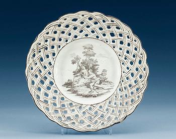 A Marieberg faience dish, 18th Century.