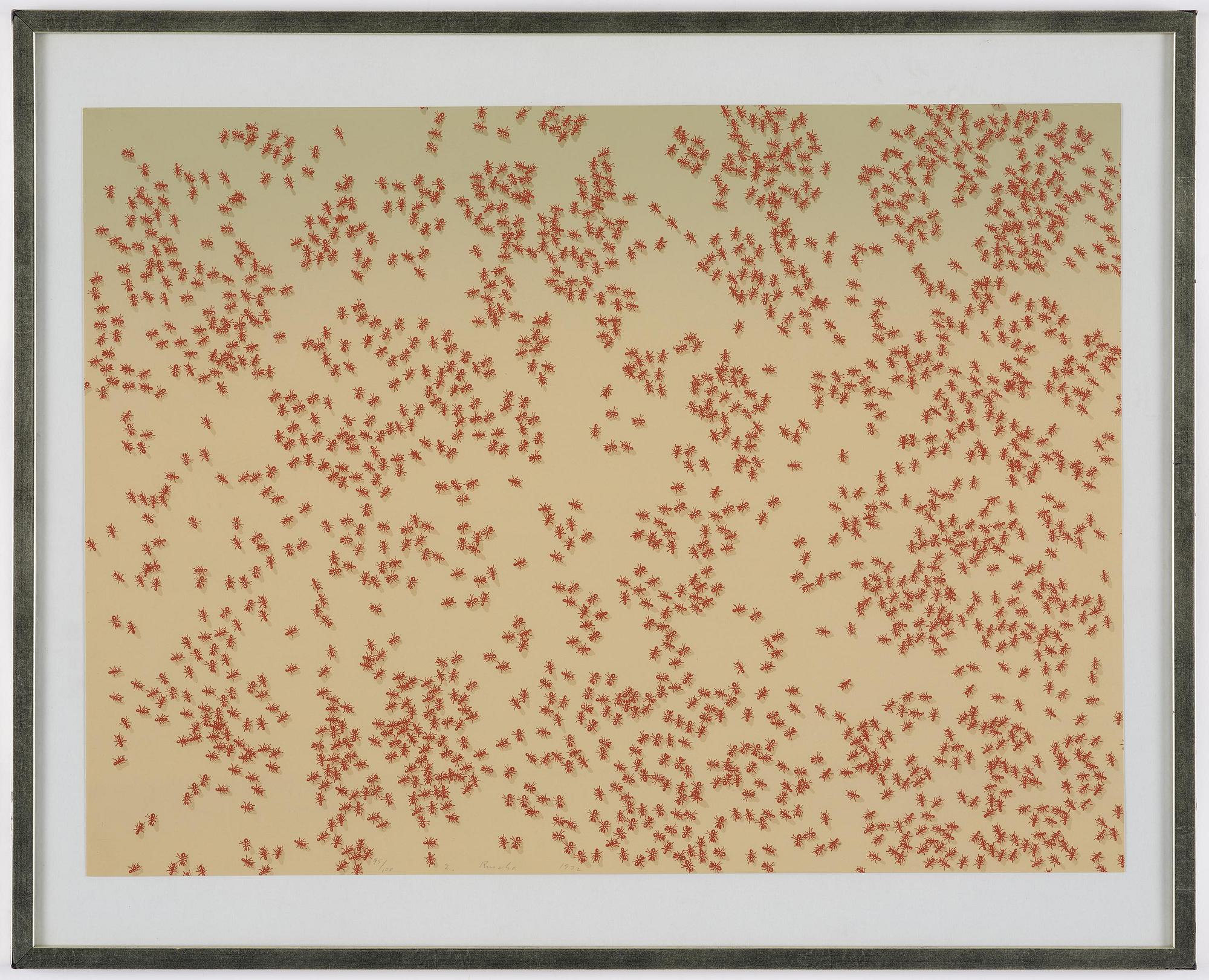 Ed Ruscha, "Red ants", from: "Insects".