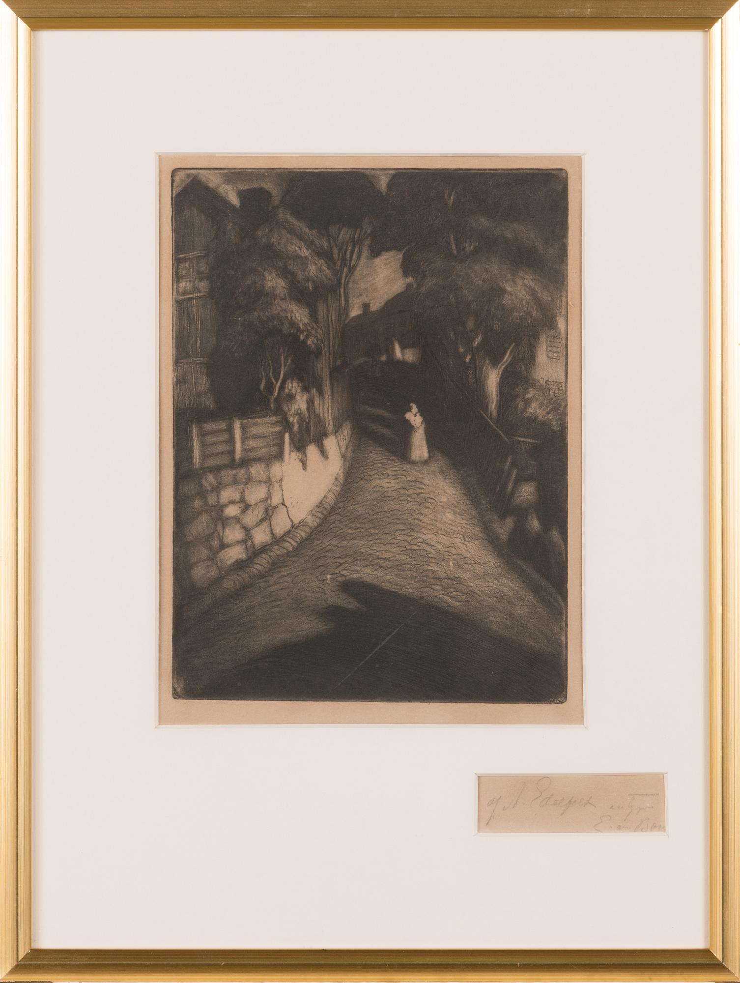 Albert Edelfelt, etsning, osignerad.