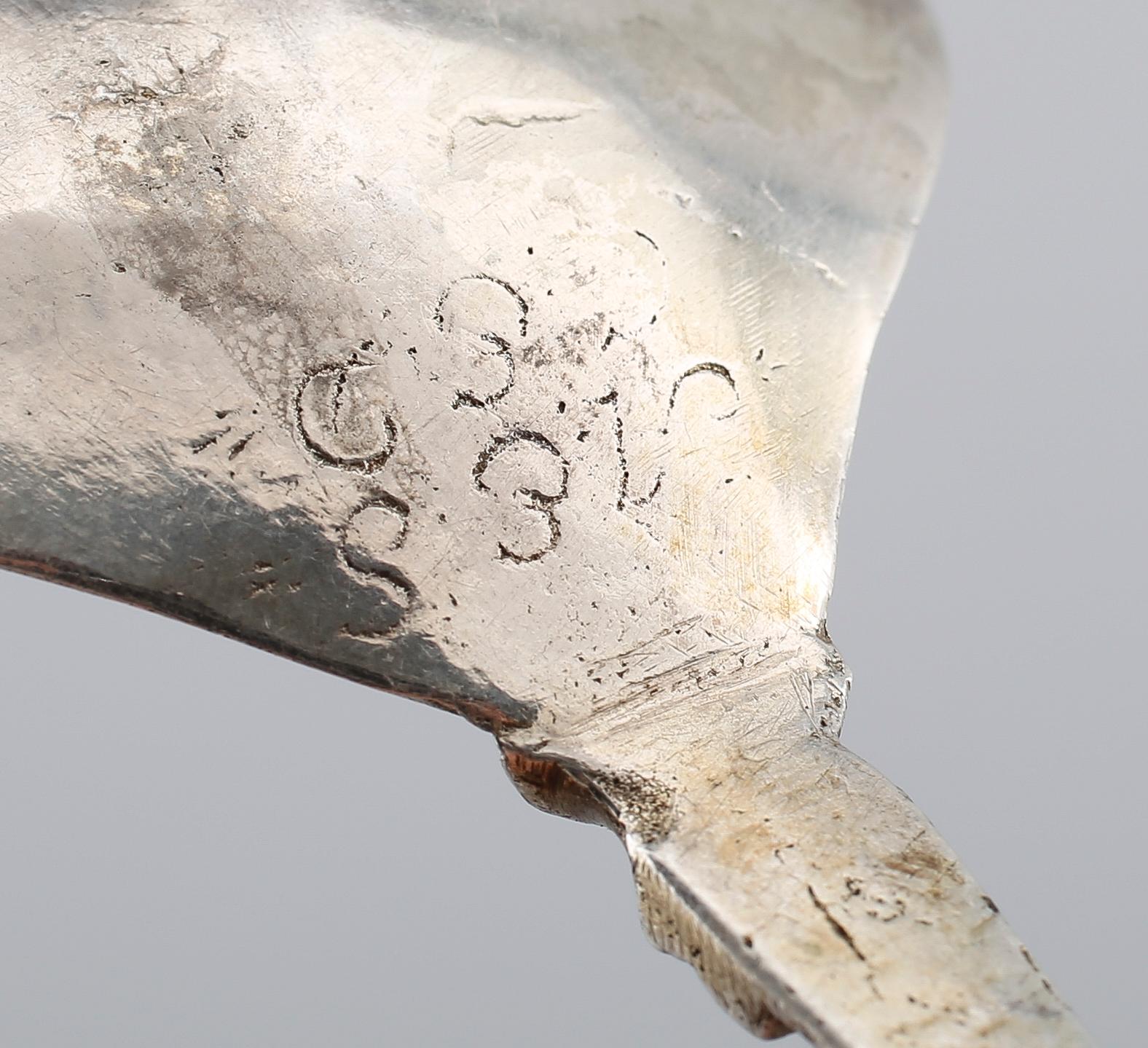 SUPSKED, silver, 1600-tal, otydlig stämpel.