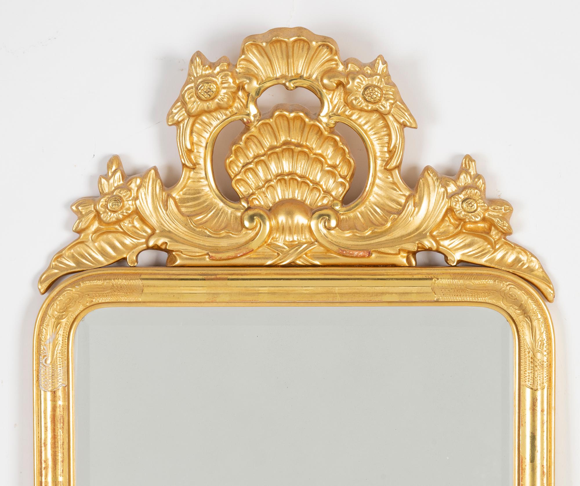 Spegel med konsolbord, rokokostil, 1900-talets mitt.