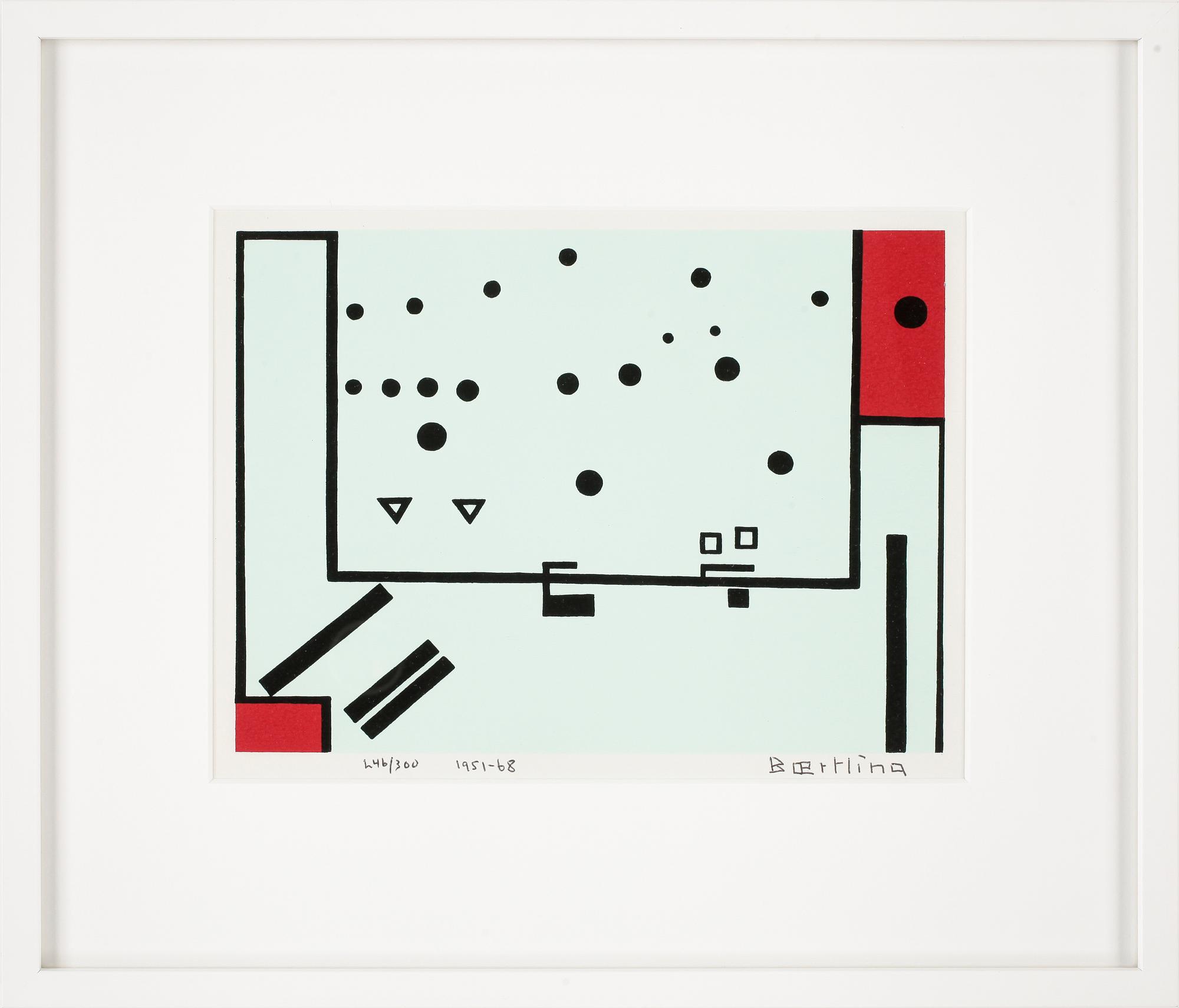 OLLE BAERTLING, färgseriegrafi, sign och numr 46/300, daterad 1951-68.