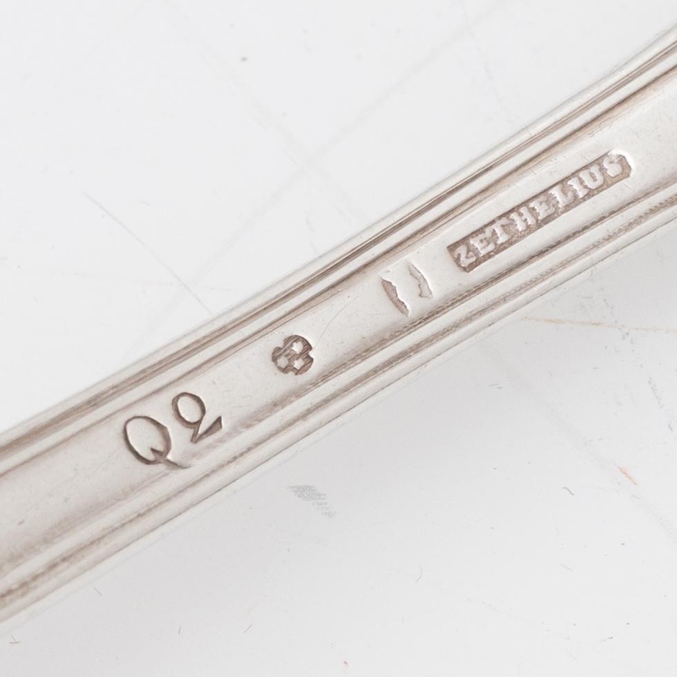 Pehr Zethelius, matskedar, 6 st, silver, Stockholm 1798.