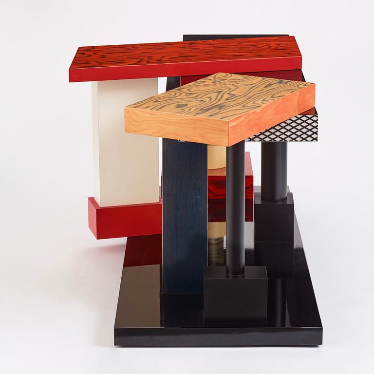 Ettore Sottsass, a "Tartar" console, Memphis, Italy, post 1985.