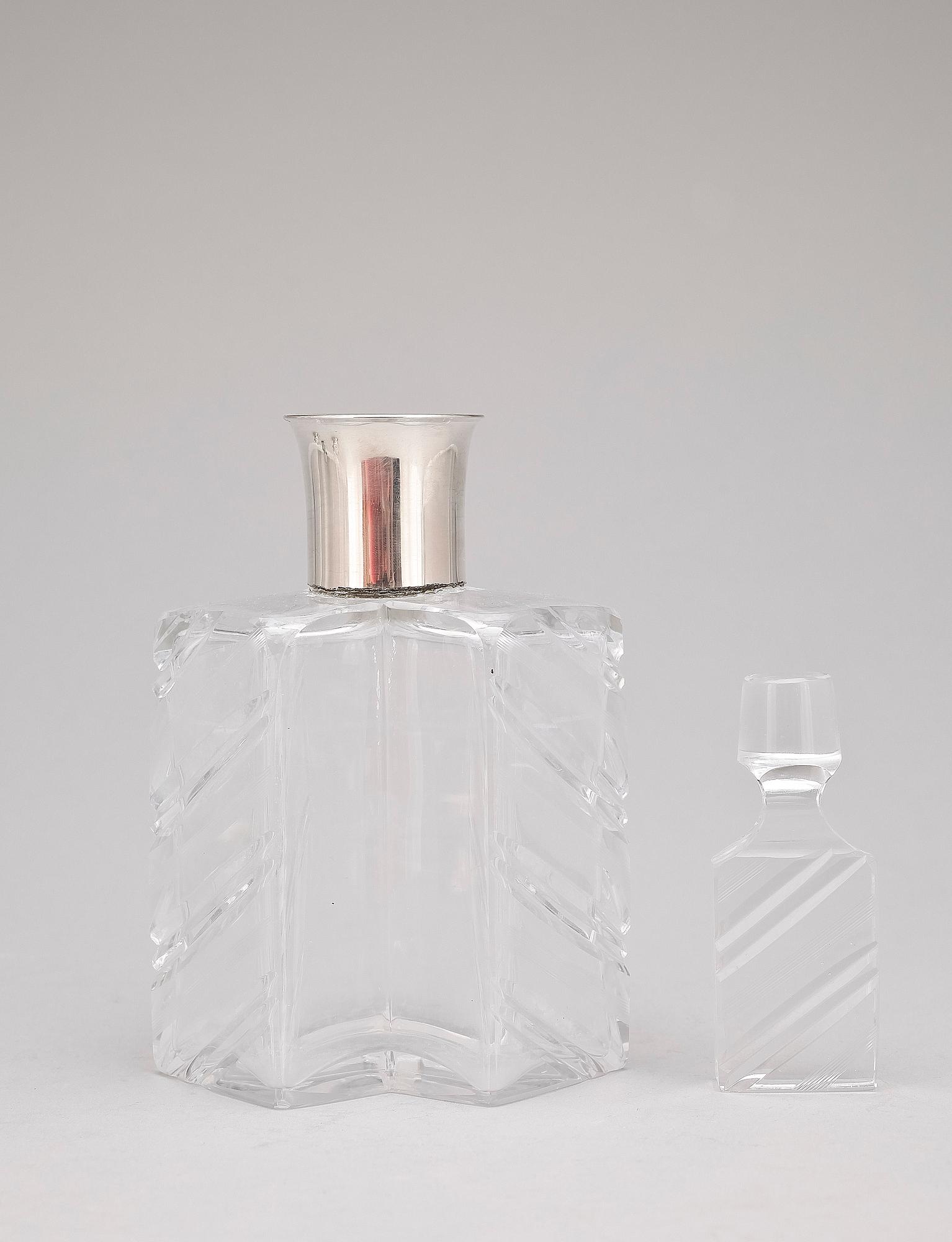 PARTI SILVER, 5 delar,bla CF Carlman, Stockholm 1951. Tot vikt exkl glas ca 167 gram.