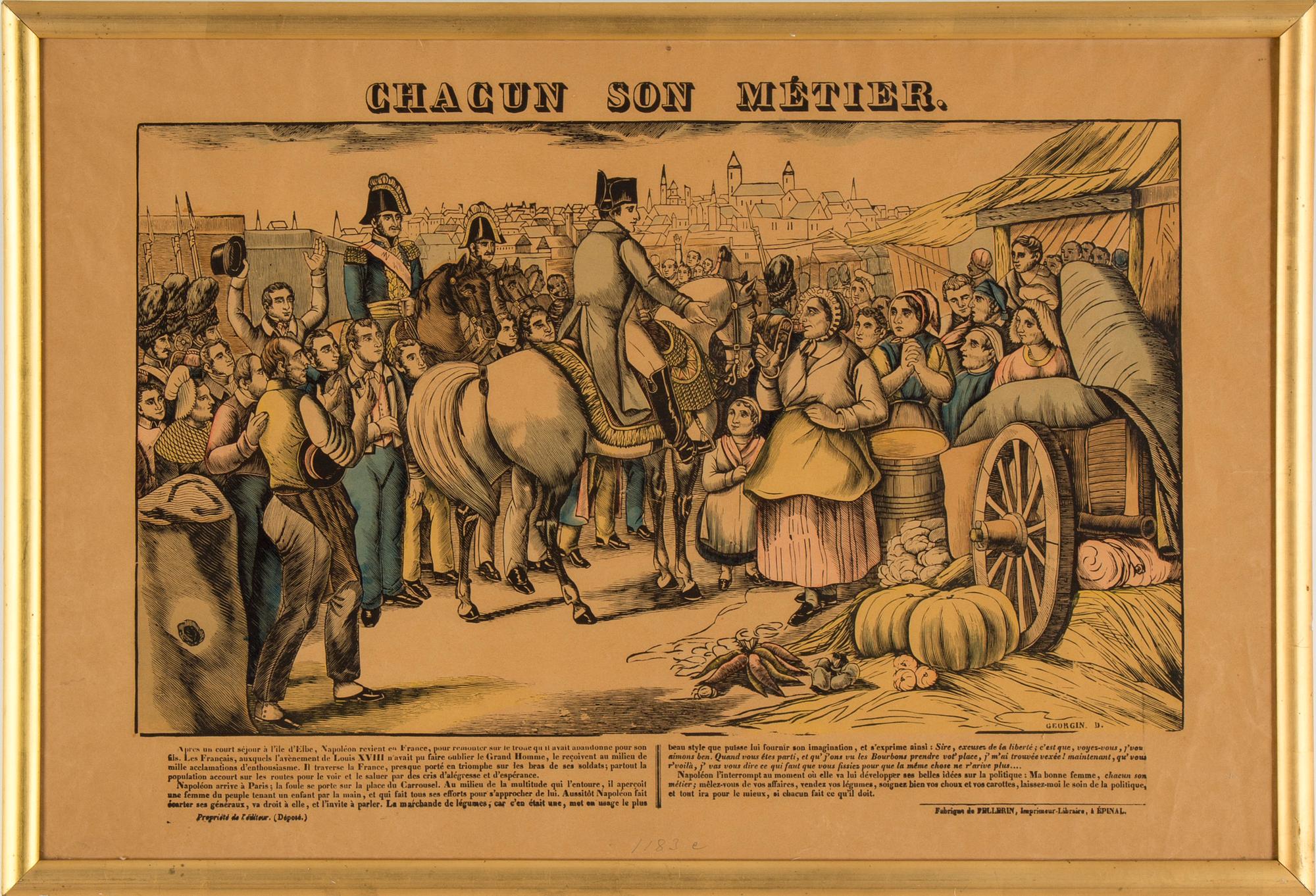 FRANCOIS GEORGIN, kolorerade träsnitt, 21 st, 1800-talets första hälft, tryckt av Libraire, Paris.