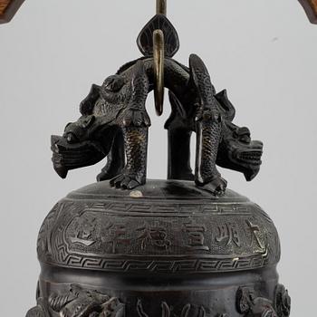 A Chinese bronze bell, early 20th Century.