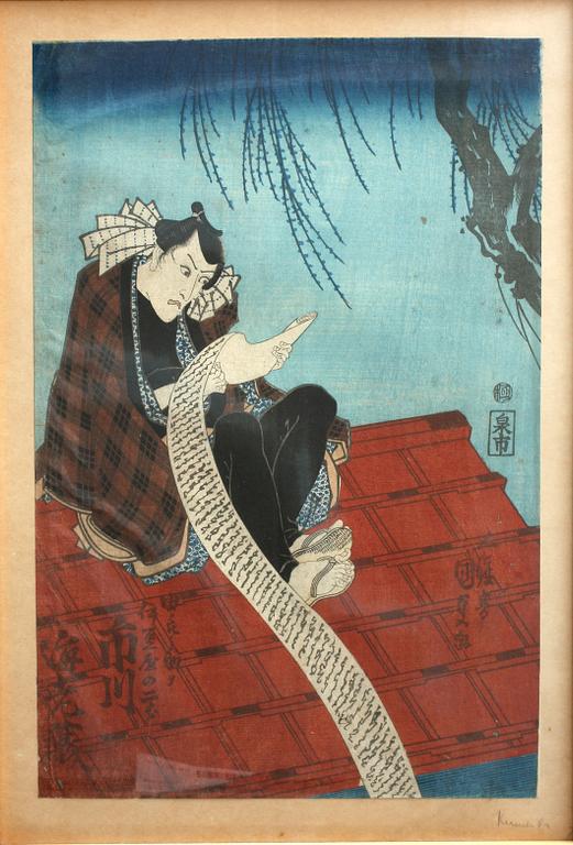 UTAGAWA KUNISADA, tillskriven, träsnitt, Japan.