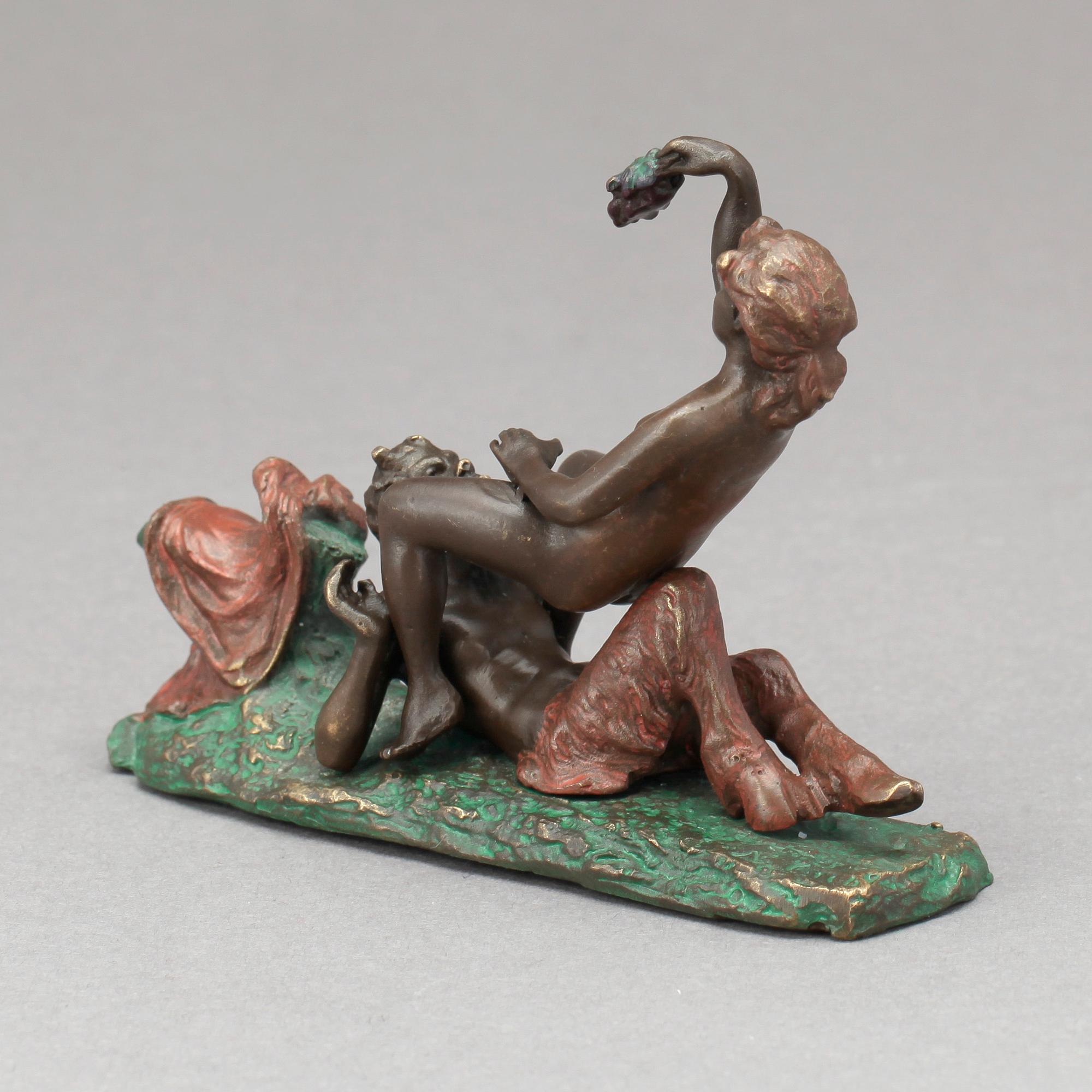 FIGURGRUPP, wienerbrons, Bergmann, Österrike, omkring 1900.