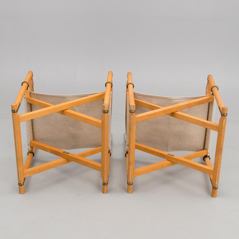 A pair of folding chairs for Interna, Denmark, late 20th Century.