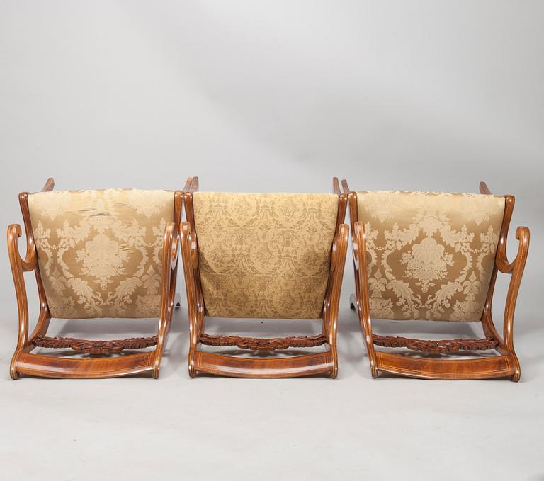 THREE ARMCHAIRS.