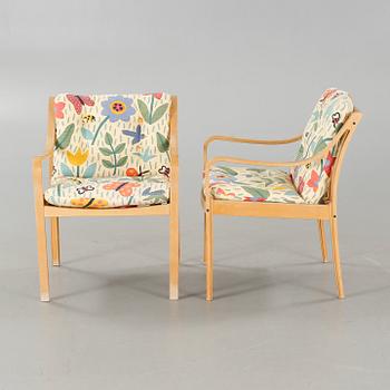 A pair of armchairs designed by Fredrik A Kayser from Vatne Mobler in Norway.