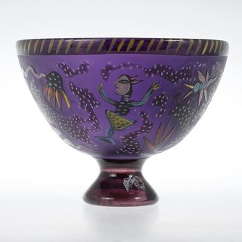 SKÅL, Juvelglas, Ulrica Hydman-Vallien, Kosta Boda 1987.