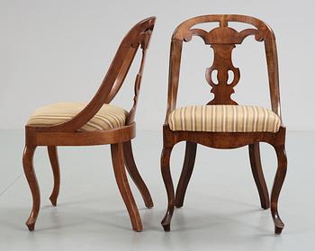 A set of 6 chairs, 19th Century.