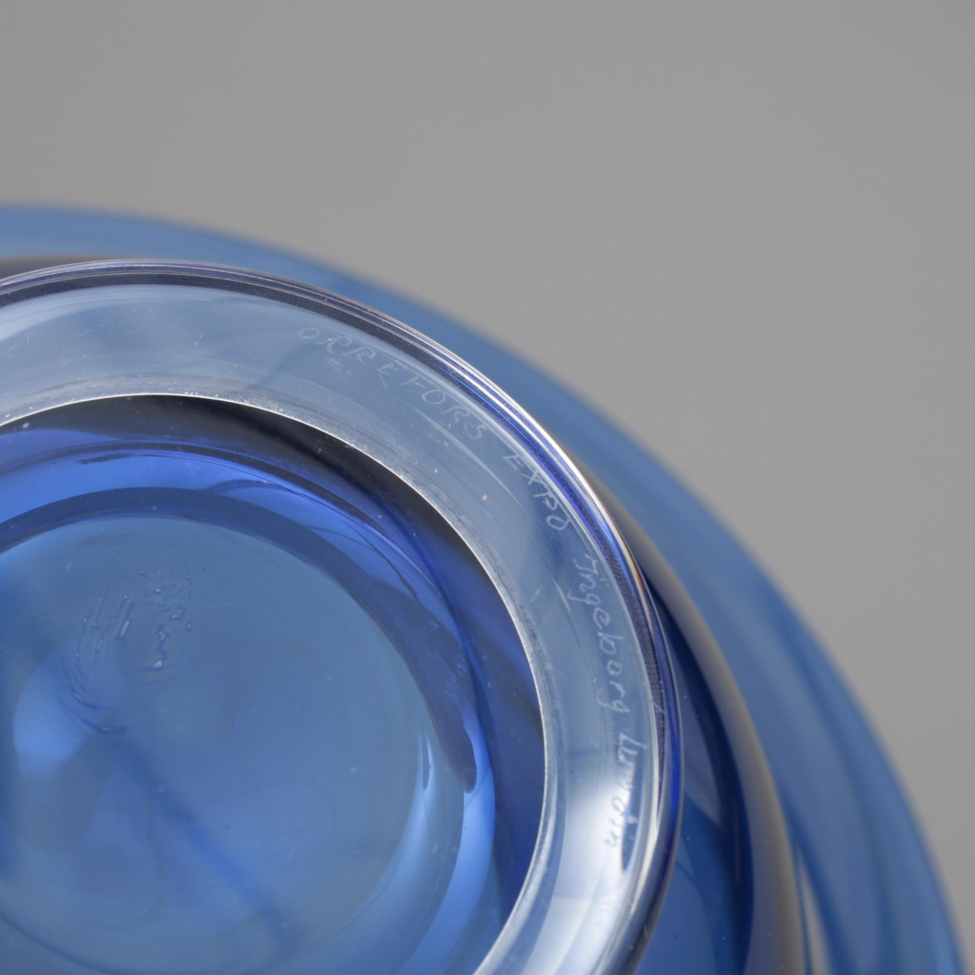 SKÅL, glas. Ingeborg Lundin, Orrefors, Graal, 1960-tal.
