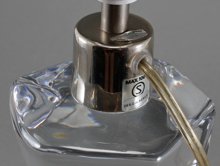 BORDSLAMPA, Olle Alberius, Orrefors, 1900-talets andra hälft.