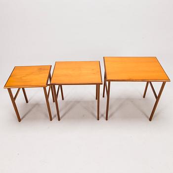 Nesting table consisting of three parts, latter half of the 20th Century.