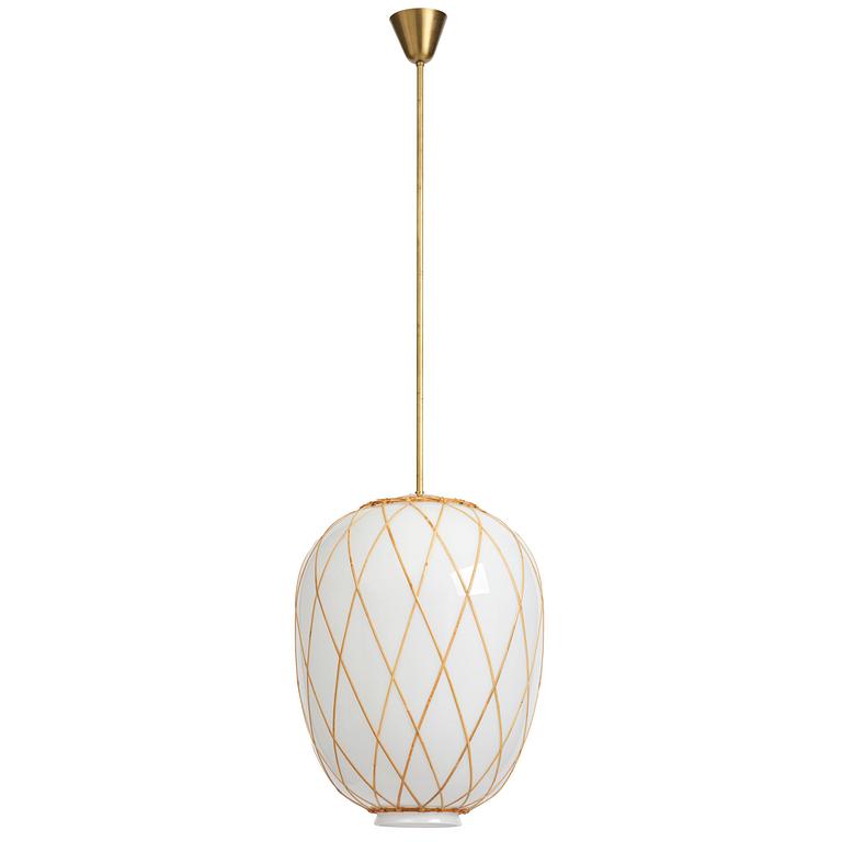 Harald Notini, taklampa, modell 11555, Arvid Böhlmarks Lampfabrik, Stockholm, 1940-tal.