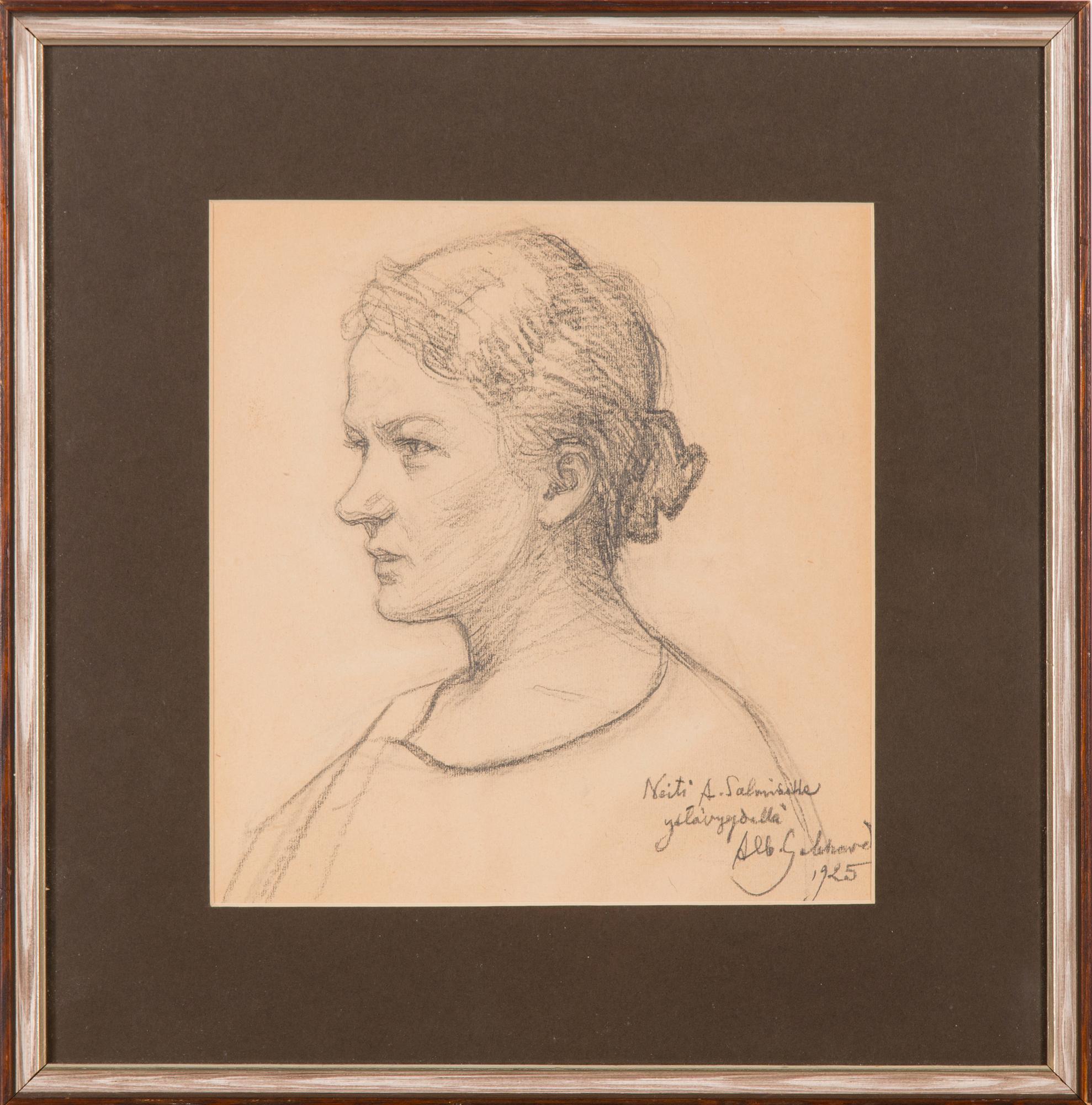 ALBERT GEBHARD, a pencil drawing, signed and dated 1925, with ...