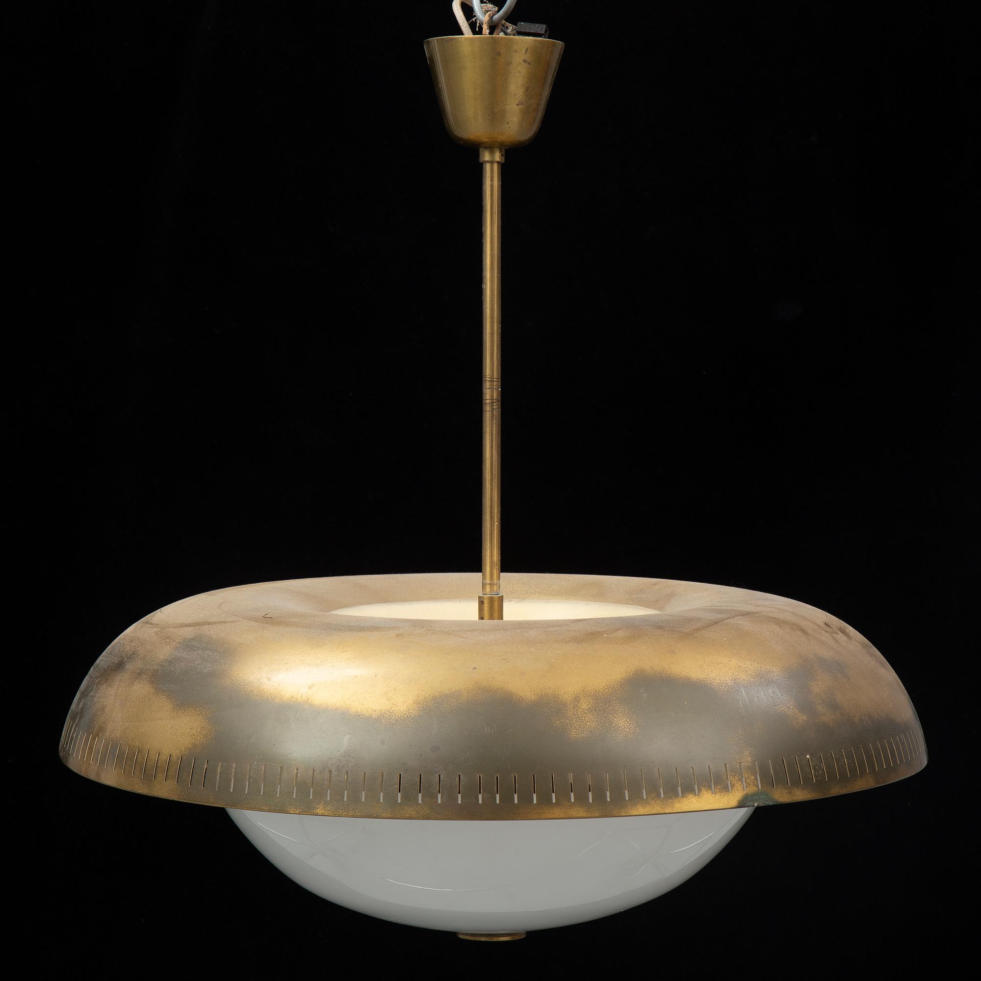 HARALD ELOF NOTINI, a model 11555 ceiling light, Böhlmarks, 1940's.