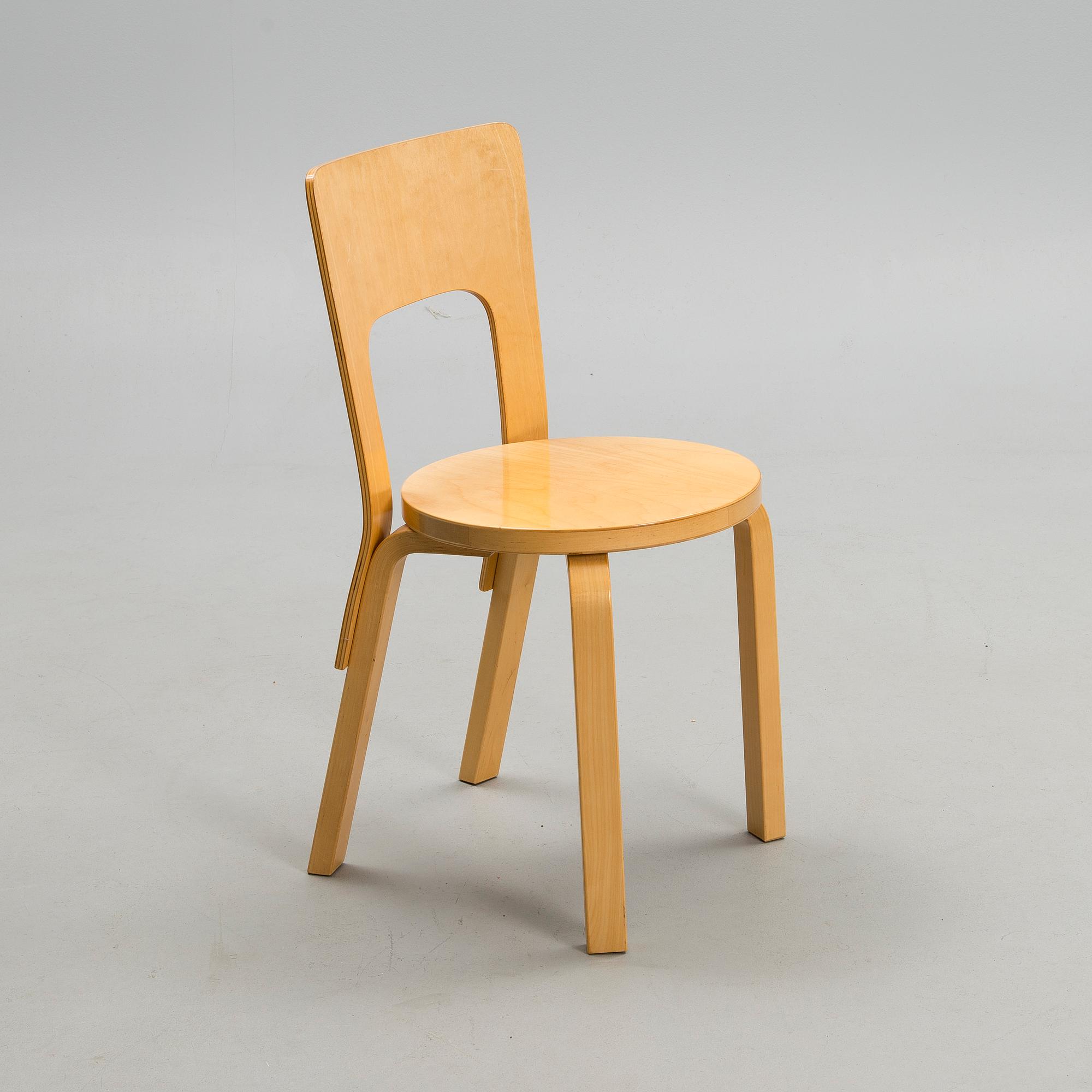 ALVAR AALTO, tuoli, malli 66, Artek, 1900-luvun loppu.