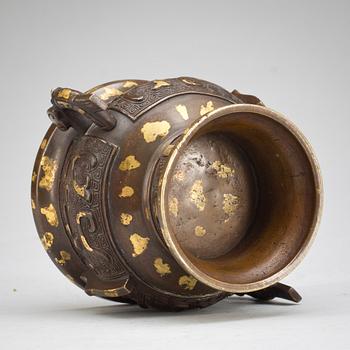 RÖKELSEKAR, brons. Kina 1900-tal.