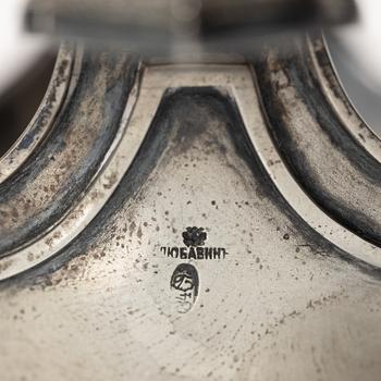 Alexander Benediktowitsch Ljubawin, kåsa / kovsh, silver, St Petersburg, Ryssland 1896-1908.