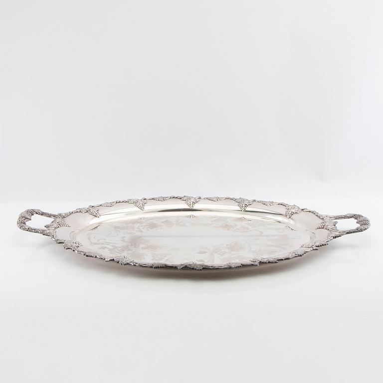 Trays 2 pcs of silver-plated metal, first half of the 20th century.