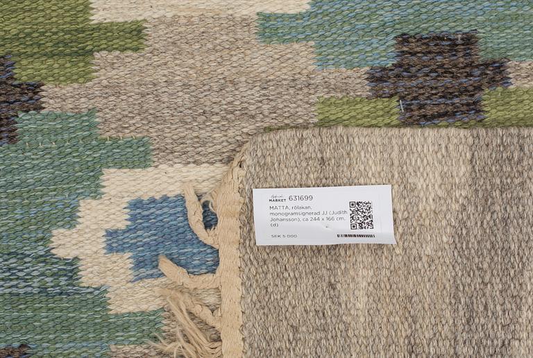 MATTA, rölakan, monogramsignerad JJ (Judith Johansson), ca 244 x 166 cm.