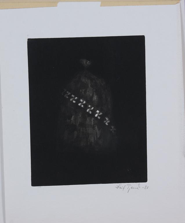 LEIF TJERNED, etsningar, 2 st, sign o dat -81.
